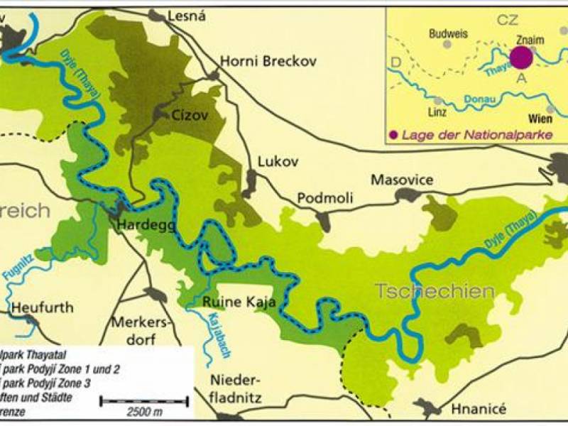 mapa NP Thayatal