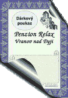 Dárkový poukaz Penzionu Relax Dárkový poukaz Penzionu Relax